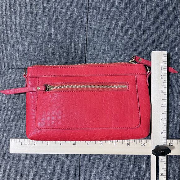 MMS Clutch Crossbody Purse Women Small Red‎ Gold Chain Elegant Evening - Picture 8 of 12